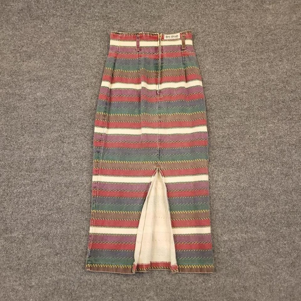 BeBop‎ Vintage Multicolored striped maxi skirt with zipper closure